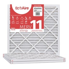 Eco-Aire 20x20x1 MERV 11, Pleated Air Filter, 20x20x1, Box of 3
