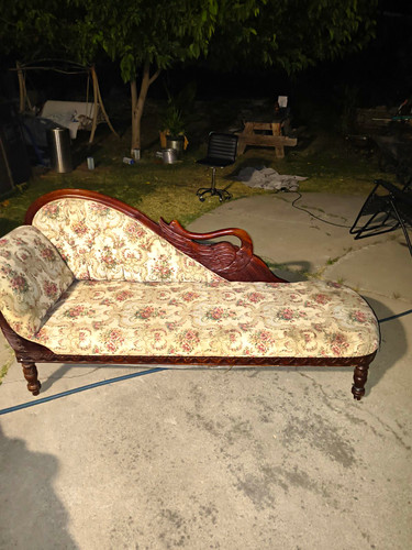 Floral fabric upholstered - floral,