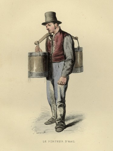 1842 porteur eau - porteur, d'eau