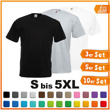 3, 5, 10 Economy Pack Fruit of the Loom Valueweight T Men's T-Shirt Multi Pack