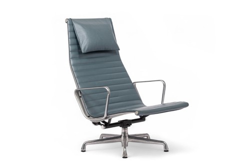 Eames blue gray leather - eames,