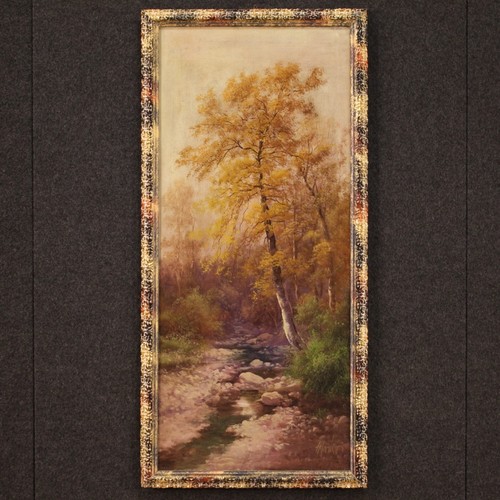 Peinture signé paysage - peinture, huile