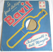 Carton PRESENTOIR publicitaire vintage fouet BAVIT Brevet Suisse -NO émaillé