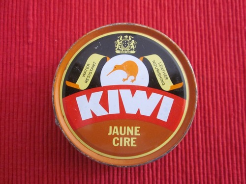 Ancienne boite kiwi cire jaune - cire,