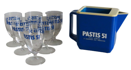 Verre carafe pastis 51 - +,
