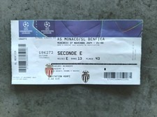  Ticket AS MONACO VS  BENFICA