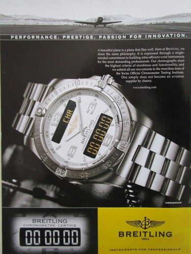 2006 pub montre breitling - montre,