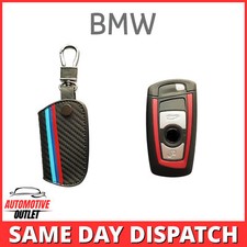 Voiture Clé Gousset Télécommandé Carbone Étui Cuir Imprimé B Pour BMW 1 2 3 5 7
