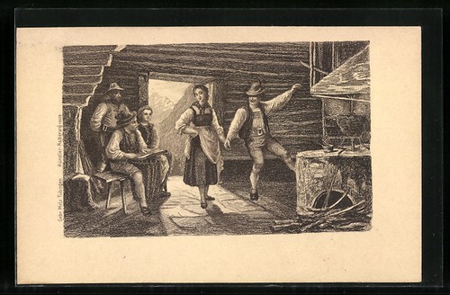Cabane montagne avec couple - montagne,