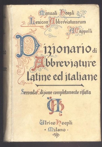 Lexicon abbreviaturarum - lexicon,