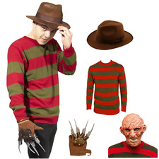Hommes & Enfants Garçons Freddy Krueger Déguisement Halloween Horreur 3-Piece
