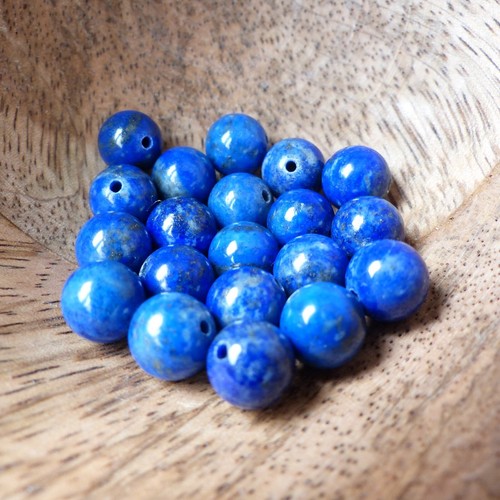 Lapis lazuli rondes polies - rondes, et