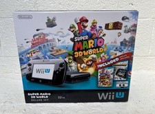 Nintendo Wii U Black Super Mario 3D World Deluxe Complete In Box. Home Brew Read