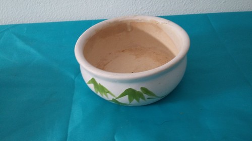 Old ravier empty ceramic pot - ceramic,