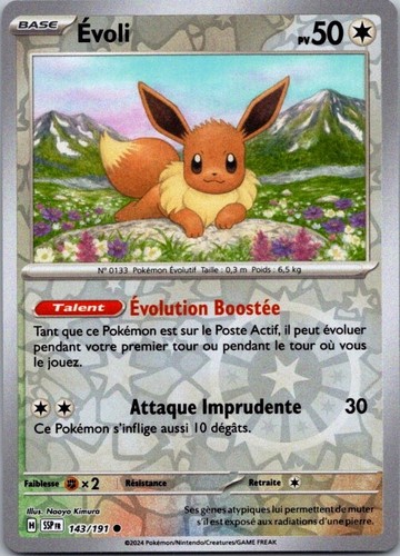 Carte pokémon evoli - carte, 143/191