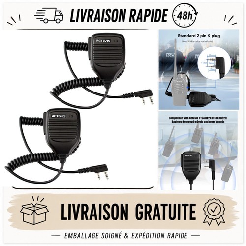 Retevis micro haut parleur - retevis, haut-parleur