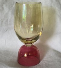 VERRE A PIED  COULEURS AMBRE