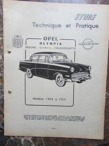 Opel olympia rekord tous - olympia, et