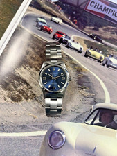 Mens Rolex Oyster Perpetual Air King Precision 14000 Blue Dial Watch Circa 1999