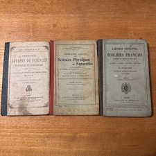 LOT DE 3 Vieux Livres Scolaire I Sciences Et Physique Naturel X2 I Lecture I