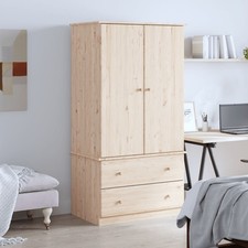 Garde-robe ALTA blanc 90x55x170 cm bois massif de pin vidaXL