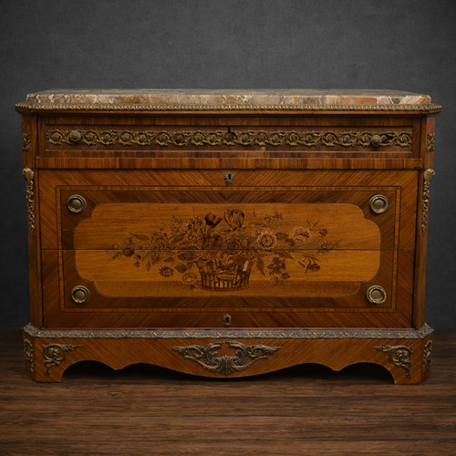 Commode marquetée napoléon - commode,