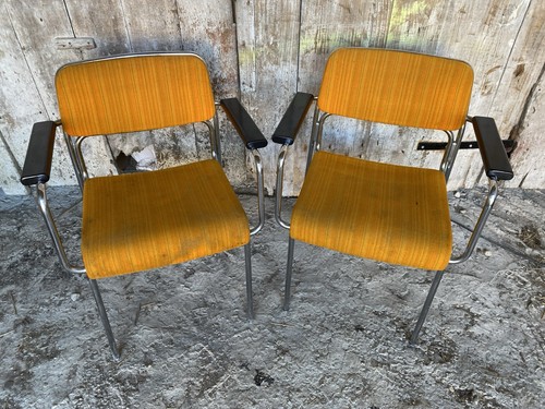Paire fauteuil ancien métal - ancien,