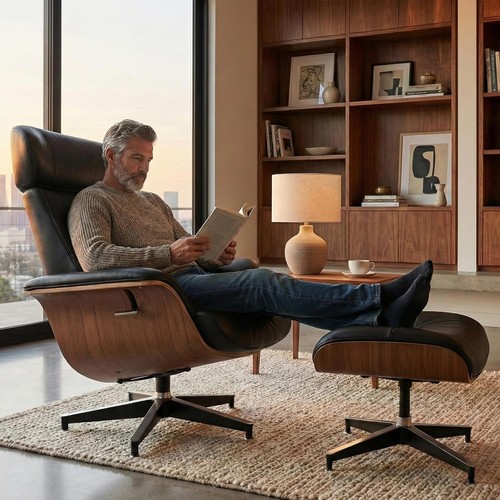 Genuine leather chaise lounge - genuine,