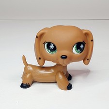 Petshop Dog Dachshund Brown Monopoly Figure LPS LITTLEST Cat Rare European