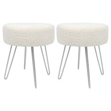 2x Crème/Argent H41 x D35cm