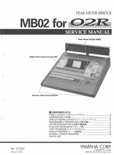 Service manuel instructions - manuel, d'instructions