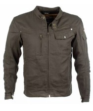 RESURGENCE GEAR LARGE L OLIVE DENIM MOTO GUZZI Motorcycle Jacket Green Pre Owned