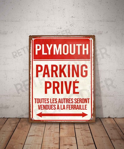 Plaque métal vintage - , plymouth