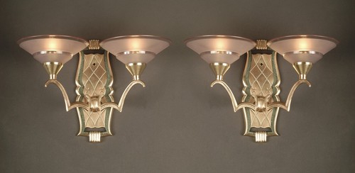 Paire appliques doubles - d'appliques, art