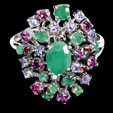 925 Bague en Argent Ovale