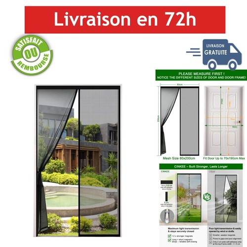 Moustiquaire porte magnétique - moustiquaire,