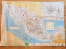 Tourisme. Carte routière du Mexique et de Mexico . Mexicana airlines. 1971