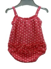 Kimbaloo body à brides rose à coeurs blancs bébé 1 mois