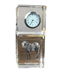 Appaloosa - Kristalluhr Avec Image,Image de Cheval En Cristal,Personnalisé