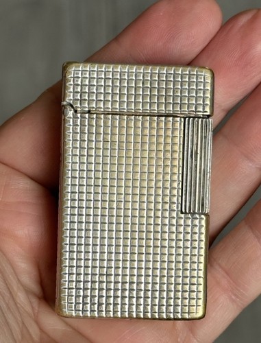 Briquet dupont plaque - plaque, argent