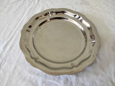 Plat de service rond en acier