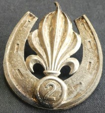 2nd REI Beret Badge - Algeria - Mule Iron - No Manufacturer - REF 5707