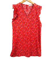 Vintage Love robe femme taille 1 rouge violet capri 100% polyester sans manches