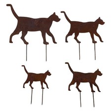 Ensemble 4 piquets jardin chat