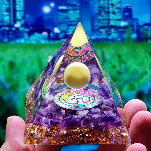 Orgonite pyramide amethyste - orgonite, en