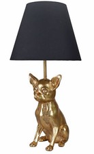 Lampe Décorative Chiwawa Lampe Or Noir Lampe de Table Lampe Figurine Chien