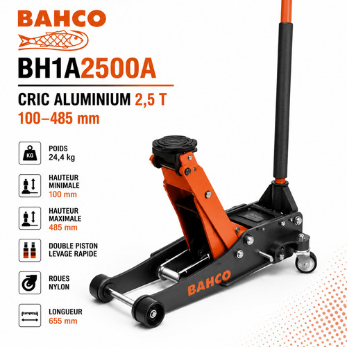 Bahco bh1a2500a cric rouleur - bahco,