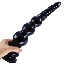 Sextoy Long Plug Anal Fileté Ventouse Forte  Sex Butt Progressif Perles 31,5cm