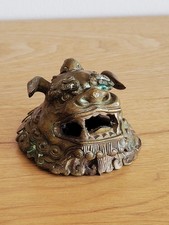 Antique China Bronze Fo Dog Head