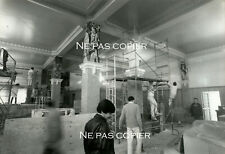 WORKS circa 1990 workers scaffolding large photo 16 x 23 cm by A. Aubert